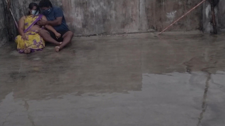 Tamil lesbian: Rain Sex on Terrace