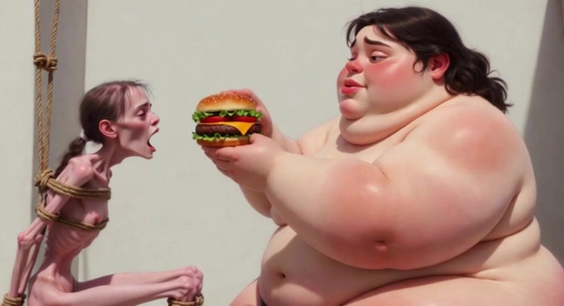 YOUR BEST FANTASY: Intense Feeding Session - SSBBW Humiliates and Fattens Thin Girl