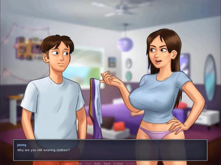 Cartoon Play: Summertime saga part 73 - líder de torcida foda dura com algemas