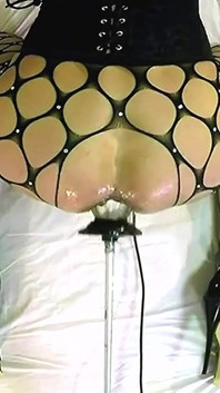 Sissy Stacy Ride Glass Dildo v Punčocháče Leggins a Blowing Here nevlastní máma zadek od tlusté pumpy černé dildo