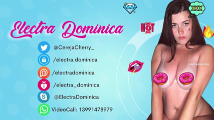 Electra Dominica: Sexy brunetka se předvádí na webové kameře
