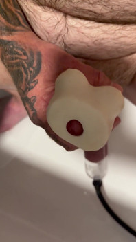 Fucking Sleeve with Huge Cumshot Ending.