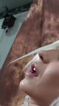 Beautiful Blonde Displays Her Dancing and Smoking Talents