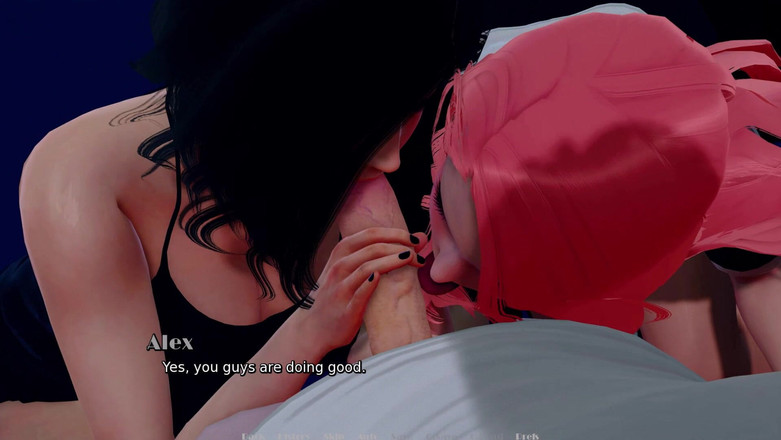 3D Cartoon Porn: My real desire 42 - seks threesome bareng krystal &amp;rin: sepong kontol, posisi...