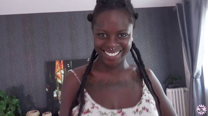 Heavy on Hotties: Ebony Goddess rare fuck with chubby master