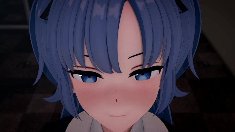 Smixix: Hayase Yuuka kouření blue archiv Hentai Mmd 3D modrá barva na...