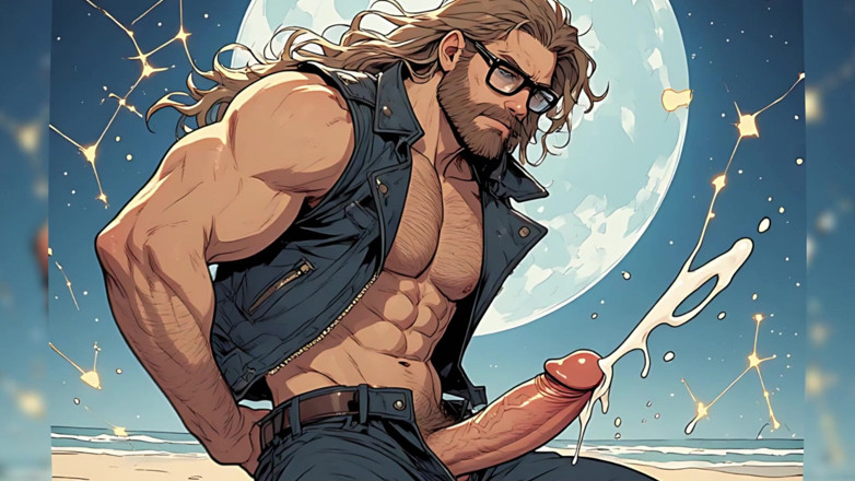 Erotic Man: 잘생긴 덩어리 나이트 비치 (ai)