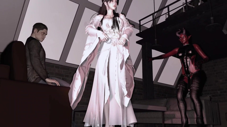 Why fuck so hard: 3D asijská děvka s velkými prsy dostala její mokrou kundičku...