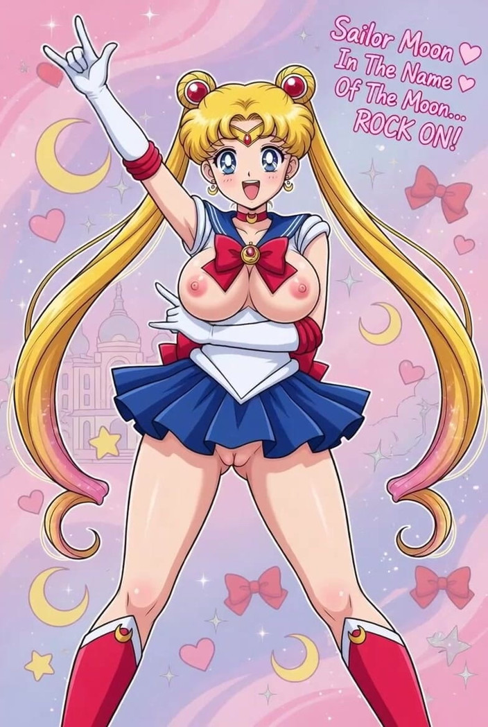 L6RD7BLU3 AI: Sailor Moon třese její těsnou plešatou kundičkou