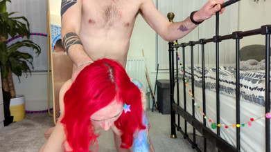 Hot Couple Fucks While Pathetic Cuck Watches & Cleans up