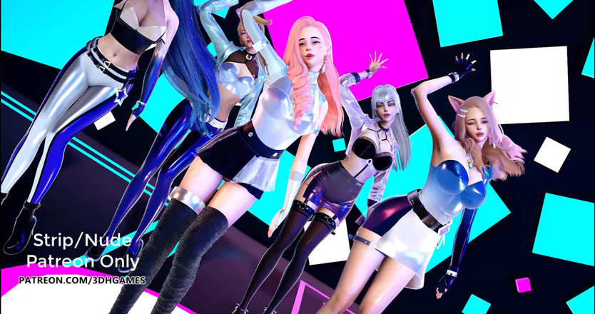 3D-Hentai Games: Exid - DDD sexig Kpop dans Kda Ahri Akali Kaisa Evelynn...