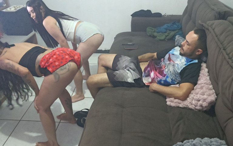 Wife Asks Husband to Film Her Dancing with Her Friend, Which Gives Him an Erection (Casalpimenta)