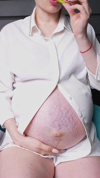 Těhotenské ráno pracovního dne. 9 měsíců těhotenství