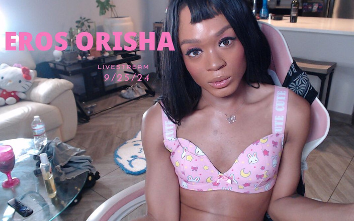 EROS ORISHA: Trans pornstar Eros Orisha acaricia a si mesma e goza