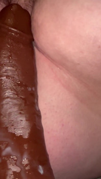 Long Black Wet Dildo