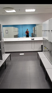 At the gym locker room
