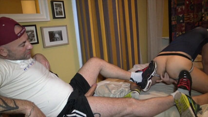 Gaybareback: Pig slave in jockstrap creampied by Jess