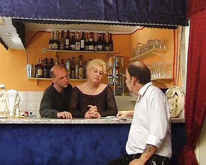 German Homemade: Nasty German blonde spanked and hard in the bar