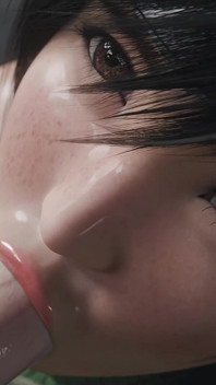 Yuffie Kisaragi Big Dick Nedbalé kouření - Deep & Messy 3D animace