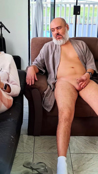 My Stepfather Was Jerking off, so I Helped Him Out and Swallowed It All.