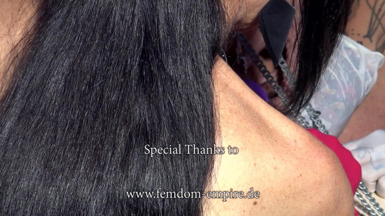 Carmen Rivera Entertainment: Dominatrix nails his balls to a plank and controls his...