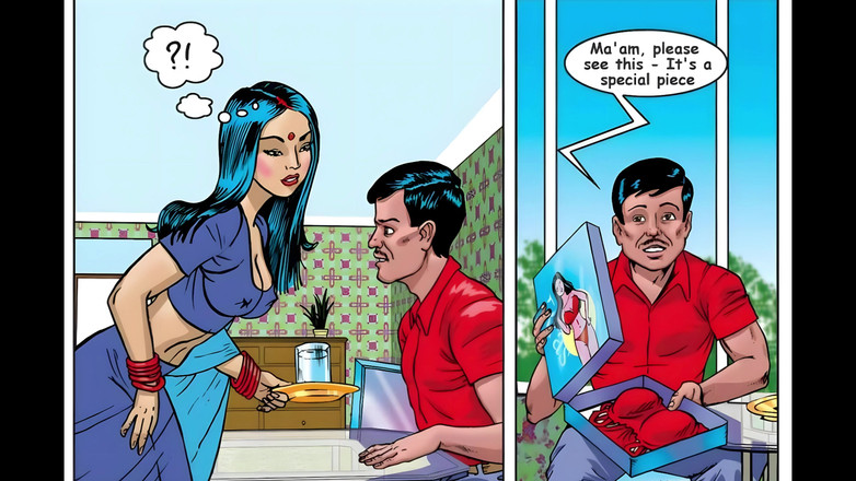 LustPanel: Savita bhabhi 第1集 - 胸罩推销员（完整色情漫画视频）