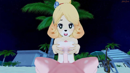 Hentai Smash: Göğüsle muamele çekiyor sonra bakış açısı isabelle'i plajda sikiyor - yeni horizons...