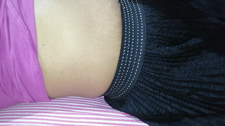 Sweety In Bed: Asian Babe Natural Hairy Boobs Body Show Before Sex