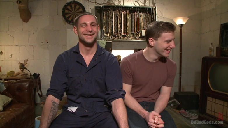 Bound gods: The creepy handyman series - the battle of the giant cocks