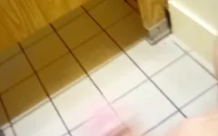 Handsome Young Hunk in Public Restroom Strokes Cock Until He Explodes All Over Himself and the Wall