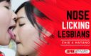 Japan Fetish Fusion: Lésbicas íntimas lambendo o nariz: jogo proibido de respiração, troca sensual...