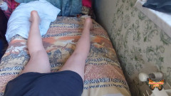 Legs of Cute Femboy Smooth Sexy Butt White Crossdresser Sissy Ladyboy