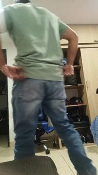 Dick Out of Pants and Urinating at Work