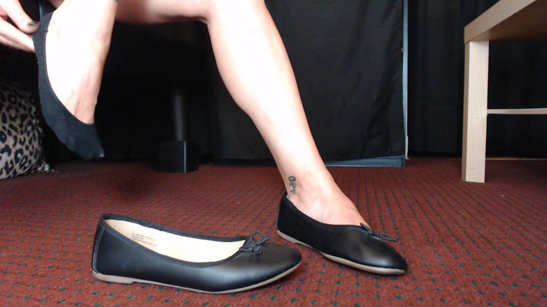 Abby Anna: Liner Șosete Balet Black Ballet Flats Joc cu pantofi