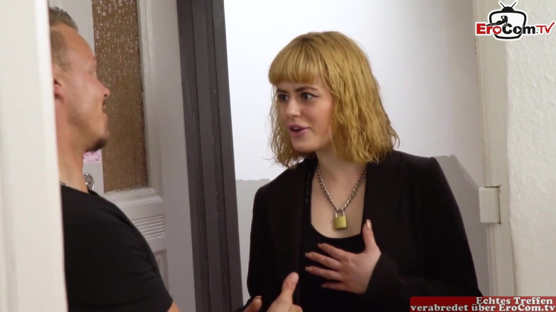 EroCom: German orange hair skinny teen fucky in job interview