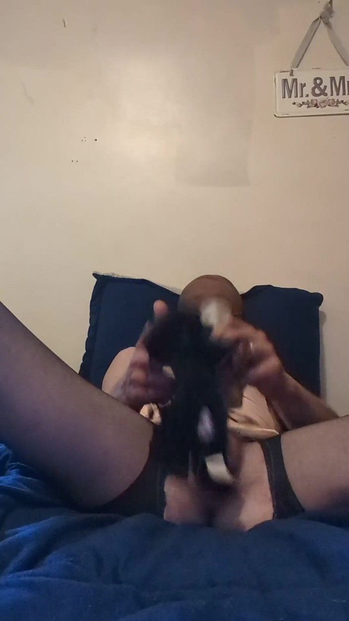 Pantyhose Jasmine: Zich aftrekken met het spelen in een panty