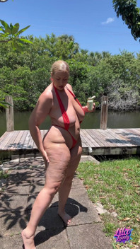 Oiled up MILF Slingshot Bikini JOI