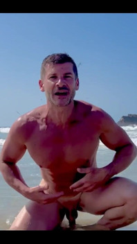 Naked Workout in Zipolite Mexico. Jumping Jacks with a Sprawl