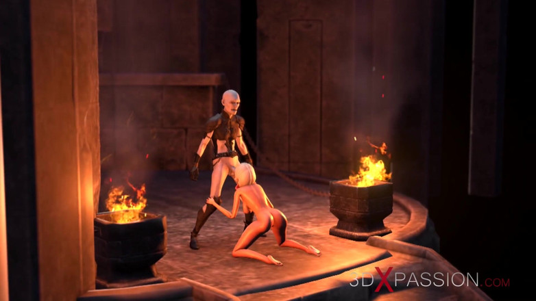 3dxpassion: Necromancer neukt hard tienermeisje in de plaats van rituelen
