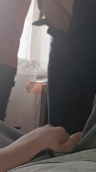 We Masturbate Threesome and Cum in Our Clothes