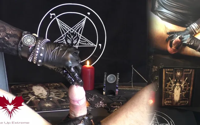 Close Up Extreme: Sperm Extraction with a Tipple Straw. Latex Gloves and Wristwatch....
