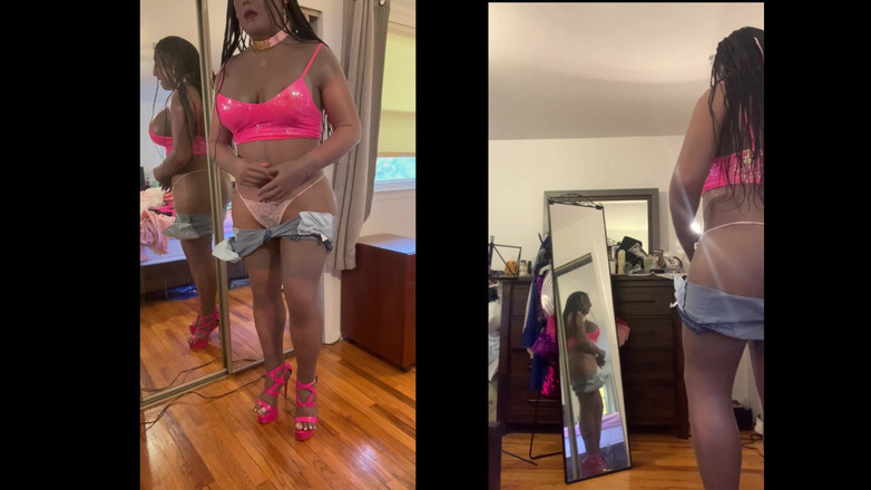 Deanna Doll: Svart brud Danae i sexiga heta byxor &amp;snål topp - del 2 remsor &amp;...