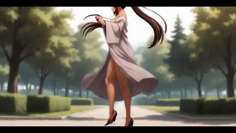 HotKitty20: Long-legged Brunette Park Slut Public Pussy &amp; Tits Flash Masturbation Ai...