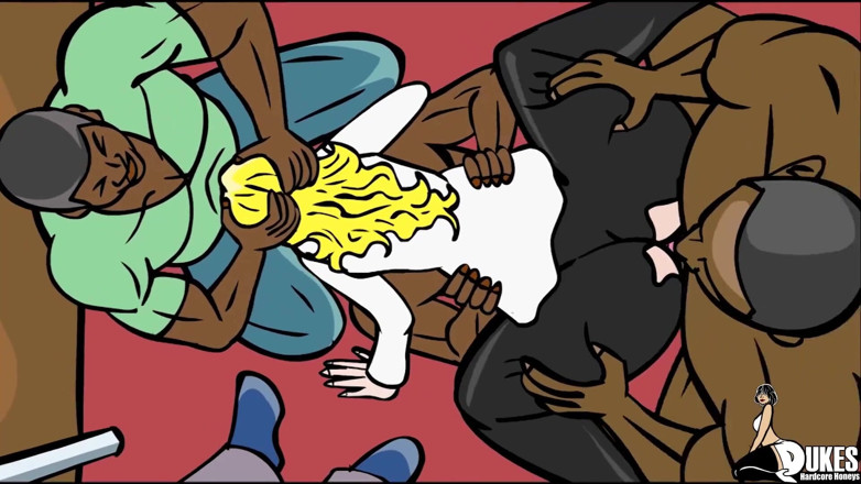 Dukes Hardcore Honeys: Německá milfka má gangbang v baru s černým ptákem