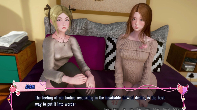 3D Cartoon Porn: Murmullo 38 - Sophie y Yui intentan un trío con Adam en...