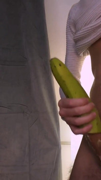 Homemade Banana Toy for Orgasm and Cum