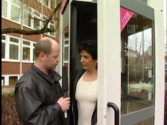 Lucky Cooch: Short hair brunette at the outdoors interview