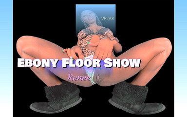 Ebony VR solos virtual reality adult films: Ebony Floor Show - seksowny taniec i złośliwiec