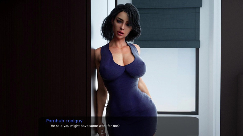 Porngame201: MILFY CITY - Sex scene #3 - Stepmom kisses and teasing - 3d hentai game