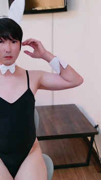 A Boy Dressed as a Woman Finishes with Just Vibrations...